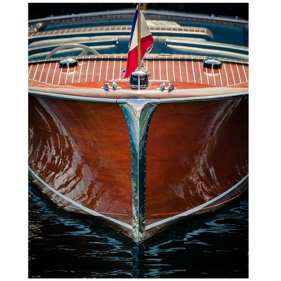 Vintage Boat Print, Original Photography, Nautical Art Chris Craft Boat - Picture 1 of 4